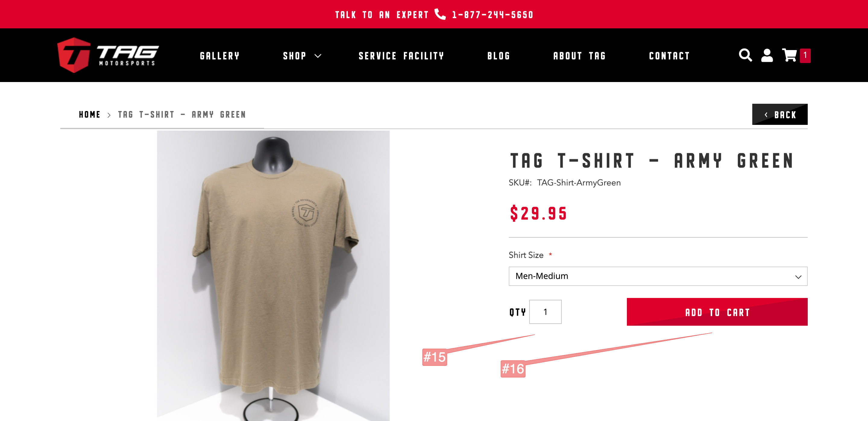 TAG Motorsports Shipping & Store Pickup